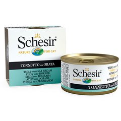 Schesir Tuna with Dorada - Вологий корм натуральні консерви для котів тунець з дорадо, в желе, 85 г