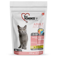 1st Choice Adult Cat Indoor Vitality - Сухий корм для дорослих котів з куркою, 350 г