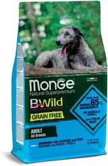 Monge BWild Grain Free Anchovies Adult All Breeds - Беззерновий корм з анчоусом для дорослих собак різних порід, 15 кг