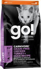 GO! Carnivore Grain Free Chicken, Turkey + Duck Recipe Cat Formula - Гоу! Беззерновой сухой корм для котят и кошек с курицей, индейкой и уткой 7,3 кг + 1,4 кг в подарок