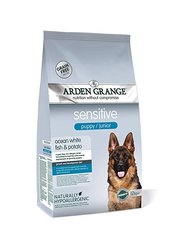 Arden Grange Sensitive Puppy/Junior Корм ​​для щенков и молодых собак, беззерновой, с белой рыбой и картофелем