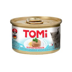 TOMi For Kitten with Salmon ТОМІ ДЛЯ КОШЕНЯТ ЛОСОСЬ консерви для кошенят, мус, банка 85г (0.085кг)