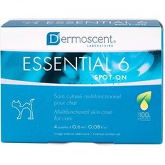 Dermoscent Essential 6® spot-on краплі для шкіри та шерсті котів, 1 піпетка