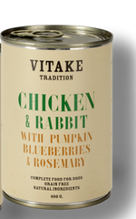 Vitake Tradition Chicken & Rabbit - Консерви для собак з курчам та кроликом, 400г