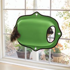 K&H Ez Mount Window Pod Kitty Sill спальне місце-будинок на вікно для кішок (Зелений)