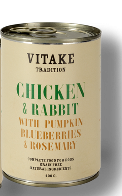 Vitake Tradition Chicken & Rabbit - Консерви для собак з курчам та кроликом, 400г