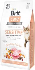Brit Care Cat Grain Free Sensitive Healthy Digestion and Delicate Taste - Беззерновой сухой корм с индейкой и лососем для взрослых кошек с чувствительным пищеварением