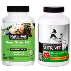 Nutri-Vet Grass Guard Max - Нутрі-вет Добавка для собак, від «випалювання» газонної трави, 150 табл.