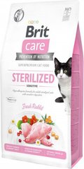 Brit Care Cat Grain Free Sterilized Sensitive - Беззерновий корм з кроликом для дорослих та стерилізованих котів 400 г