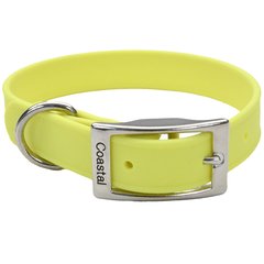 Coastal Fashion Waterproof Dog Collar КОСТАЛ біотановий нашийник для собак (Жовтий ( 1,9х43 см))