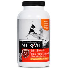 Nutri-Vet Joint Health Plus Perna Mussel - Нутри-вет Жевательные таблетки с глюкозамином, мидиями, МСМ для собак, 100 табл.
