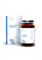 VetExpert VetoSkin Ultra - Пищевая добавка для комплексной поддержки и регенерации кожи и шерсти у кошек и собак, 60 капсул
