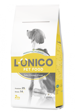 L-ÚNICO Chicken - Сухой корм для взрослых собак всех пород с курицей, 20 кг