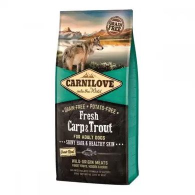 Carnilove Fresh Carp and Trout Adult All Breed - Сухий корм для дорослих собак всіх порід, з м'ясом карпа та форелі, 12 кг