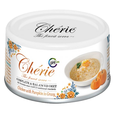 Cherie Urinary Care Chiken & Pumpkin - Влажный корм для поддержки мочевыводящих путей у кошек с кусочками курицы и тыквы в соусе, 80 г