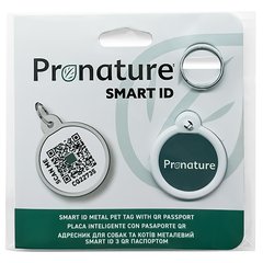 Pronature Smart ID - Адресник з QR-паспортом для собак та котів, діаметр 25 мм