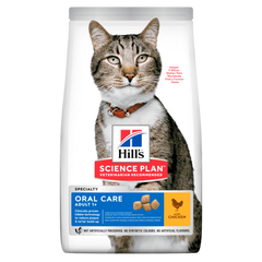 Hill's SP Adult Oral Care - Cухой корм для взрослых кошек для ухода за полостью рта, с курицей, 1,5 кг