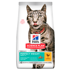 Hill's SP Adult Perfect Weight - Сухой корм для кошек склонных к набору лишнего веса, с курицей, 1,5 кг