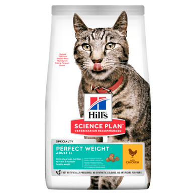 Hill's SP Adult Perfect Weight - Сухой корм для кошек склонных к набору лишнего веса, с курицей, 1,5 кг