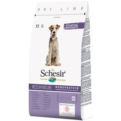 Schesir Dog Medium Mature - Сухой монопротеиновый корм для пожилых или малоактивных собак средних пород, курица, 3 кг
