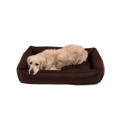 Harley & Cho Sofa Brown - Лежак коричневого кольору з підсиленою поверхнею та бортами для собак L