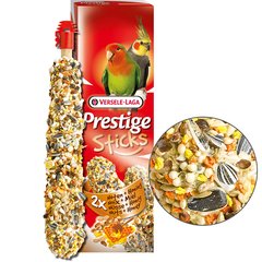 Versele-Laga Prestige Sticks Big Parakeets Nuts & Honey - Ласощі для середніх папуг, 140 г (2 шт * 70 г)