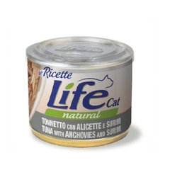 LifeCat консерва для кошек с тунцом, анчоусами и крабами, 150 г