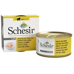 Schesir Chicken Surimi - Вологий корм натуральні консерви для котів курка з сурімі, в желе, 85 г