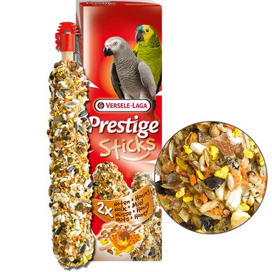 Versele-Laga Prestige Sticks Parrots Nuts & Honey - Лакомство для крупных попугаев, 140 г