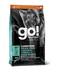 GO! Carnivore Grain Free Chicken, Turkey + Duck Adult Recipe - Гоу! Беззерновой сухой корм для собак с курицей, индейкой и уткой, 10 кг
