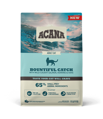 Acana Bountiful Catch Cat - Сухий корм для котів з лососем, фореллю та оселедцем, 340 г