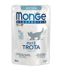 Monge Monoprotein Pate Trota - Паштет для кошек с форелью, 85 г