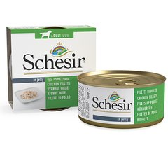 Schesir Chicken Fillets - Вологий корм натуральні консерви для собак куряче філе, в желе, 150 г