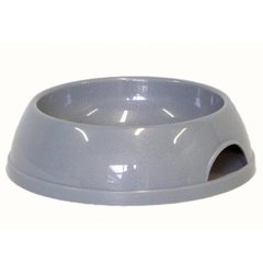 Moderna ЭКО миска пластиковая для собак и кошек, №1, 470 мл d-14 см, тепло- серый