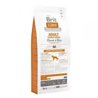 Brit Care Adult Medium Breed Lamb and Rice - Сухий гіпоалергенний корм для собак средніх порід