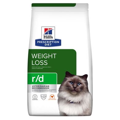 Hill's Prescription Diet Feline r/d - Лечебный сухой корм для кошек при ожирении, 3 кг