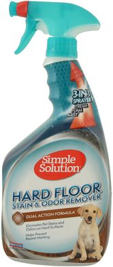 Simple Solution Hardfloors stain and odor remover, Для нейтрализации запахов и удаления стойких пятен c твердых поверхностей 945 мл