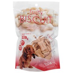 DoggyMan Biscuit Strawberry ДОГГІМЕН БІСКВІТ ПОЛУНИЦЯ фруктове печиво, ласощі для собак (0.22кг)