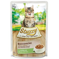 Stuzzy Cat Veal ШТУЗІ ТЕЛЯТИНА в соусі консерви для котів, вологий корм, пауч 85г (0.085кг)