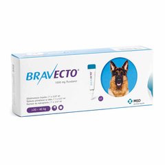 Bravecto Spot-On - Краплі для собак від бліх та кліщів, 20-40 кг (1000 мг)