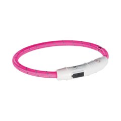 Светящийся ошейник Trixie USB Flash M-L pink