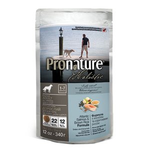 Pronature Holistic Dog Atlantic Salmon&Brown Rice - Сухой холистик корм для собак атлантический лосось с коричневым рисом, 340 г