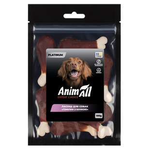 AnimAll Platinum Ласощі для собак Гомілки з качкою, 100 г