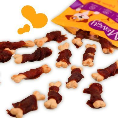 Лакомство для собак Mavsy CALCIUM BONE with DUCK утиная ножка с кальцием, 100 г
