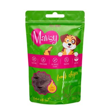 Ласощі для собак Mavsy LAMB chips з ягням, 500 г (прозора не брендована упаковка)