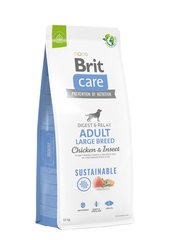 Brit Care Dog Sustainable Adult Large Breed - Сухий корм для дорослих собак великих порід з куркою та комахами, 12 кг