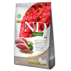 Farmina N&D Quinoa Neutered Medium Little Duck - Сухий корм для дорослих стерилізованих собак дрібних порід, качка, кіноа, броколі та спаржам 2,5 кг
