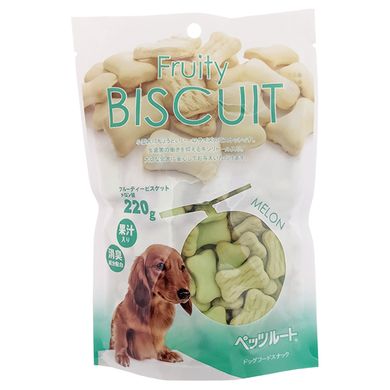 DoggyMan Biscuit Melon ДОГГІМЕН БІСКВІТ ДИНЯ фруктове печиво, ласощі для собак (0.22кг)