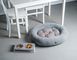Овальный лежак для собак и кошек Harley & Cho Bagel Fur Gray, размер S фото 4