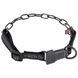 Sprenger Adjustable Collar with Assembly Chain - Регулируемый ошейник с нейлоном для собак, среднее звено, вороненая сталь (3 мм, 55-60 см)
